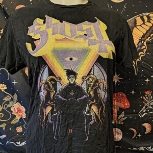 Pacifica Black Graphic Tee with Vibrant Design